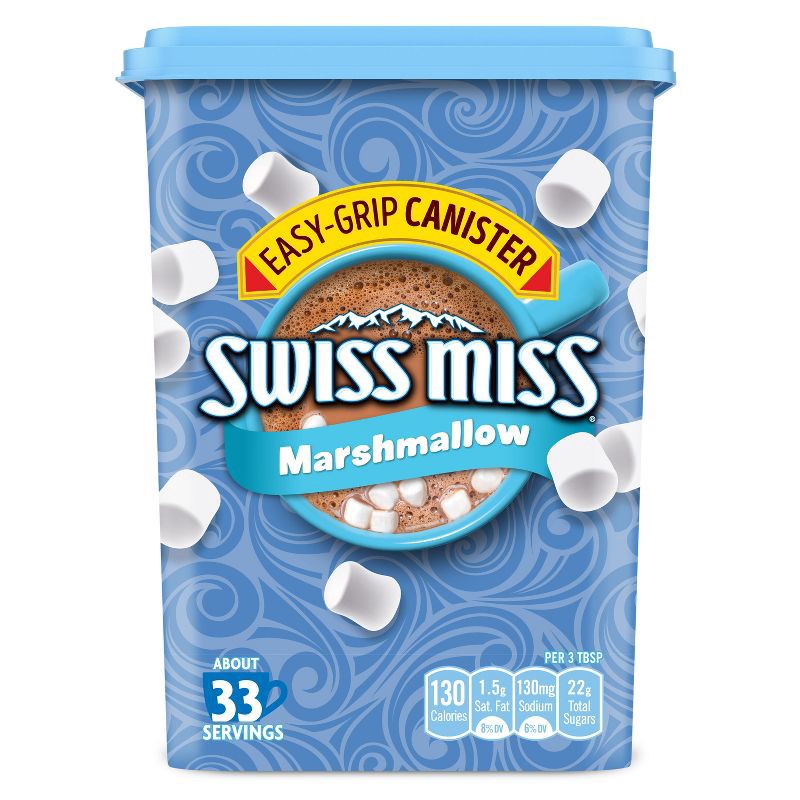 slide 1 of 6, Swiss Miss Marshmallow Hot Cocoa Mix Canister - 37.18oz, 37.18 oz