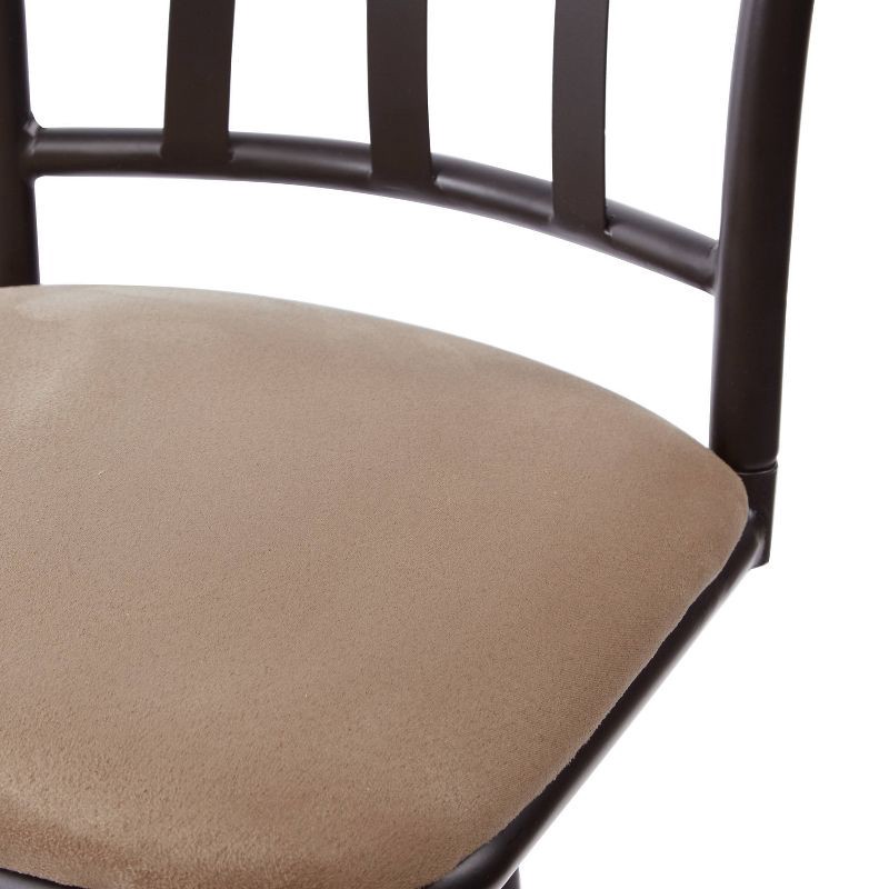 slide 2 of 8, Robinson Adjustable Counter Height Barstool Dark Bronze - Holli Furniture: Swivel Seat, Metal Frame, Footrest, 1 ct