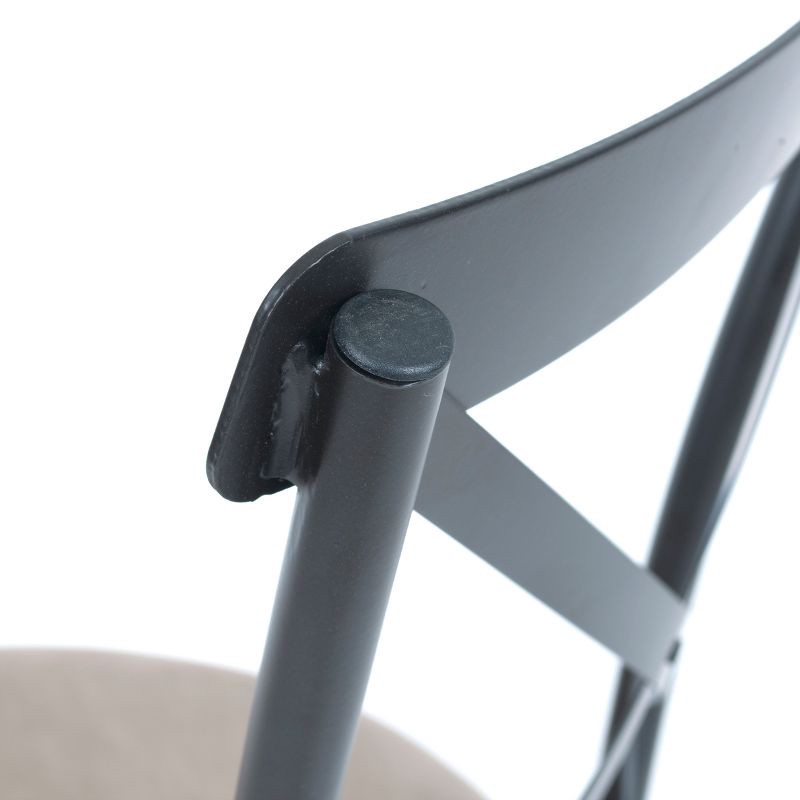 slide 5 of 8, Karson Adjustable Height X Barstool Light Bronze - Holli Furniture: Swivel, Upholstered, Metal Frame, 1 ct