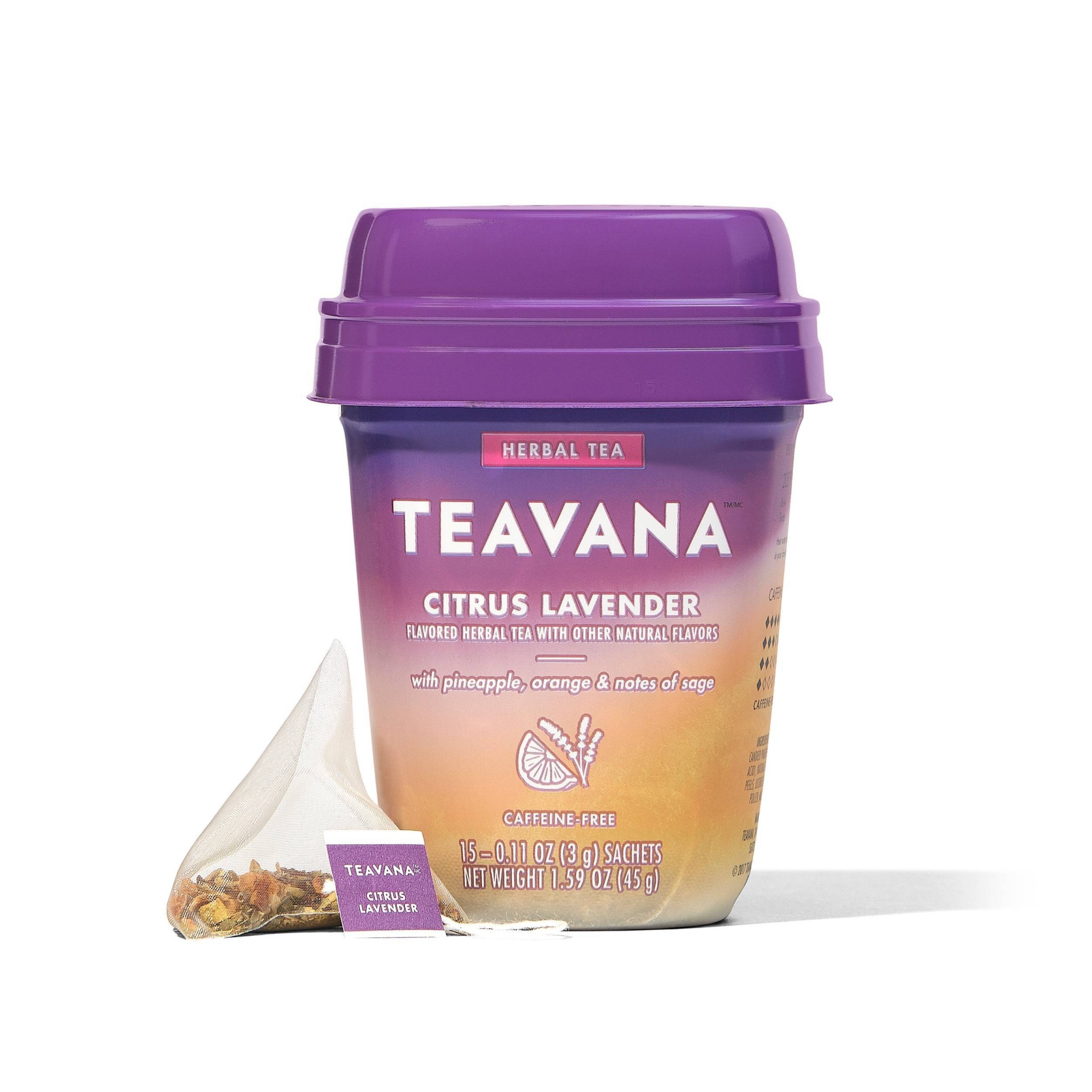 slide 1 of 7, Teavana Citrus Lavender Herbal Tea, 15 ct