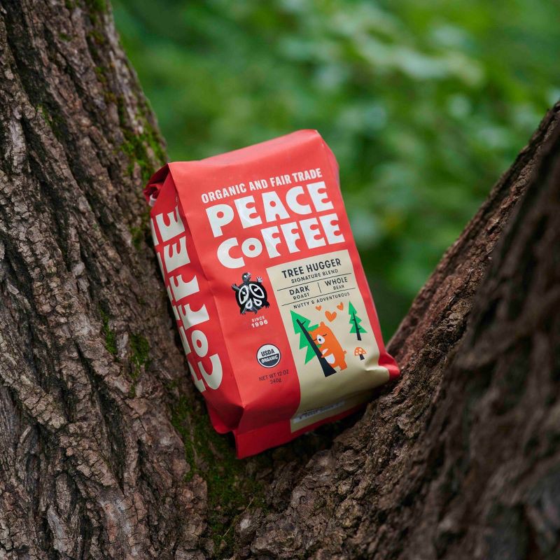 slide 6 of 6, Peace Coffee Dark Roast Tree Hugger Whole Bean Coffee - 12oz, 12 oz