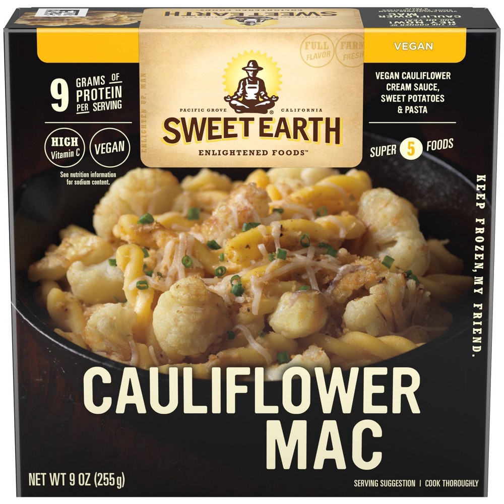 slide 17 of 17, SWEET EARTH NATURAL FOODS Sweet Earth Vegan Frozen Cauliflower Mac - 9oz, 9 oz