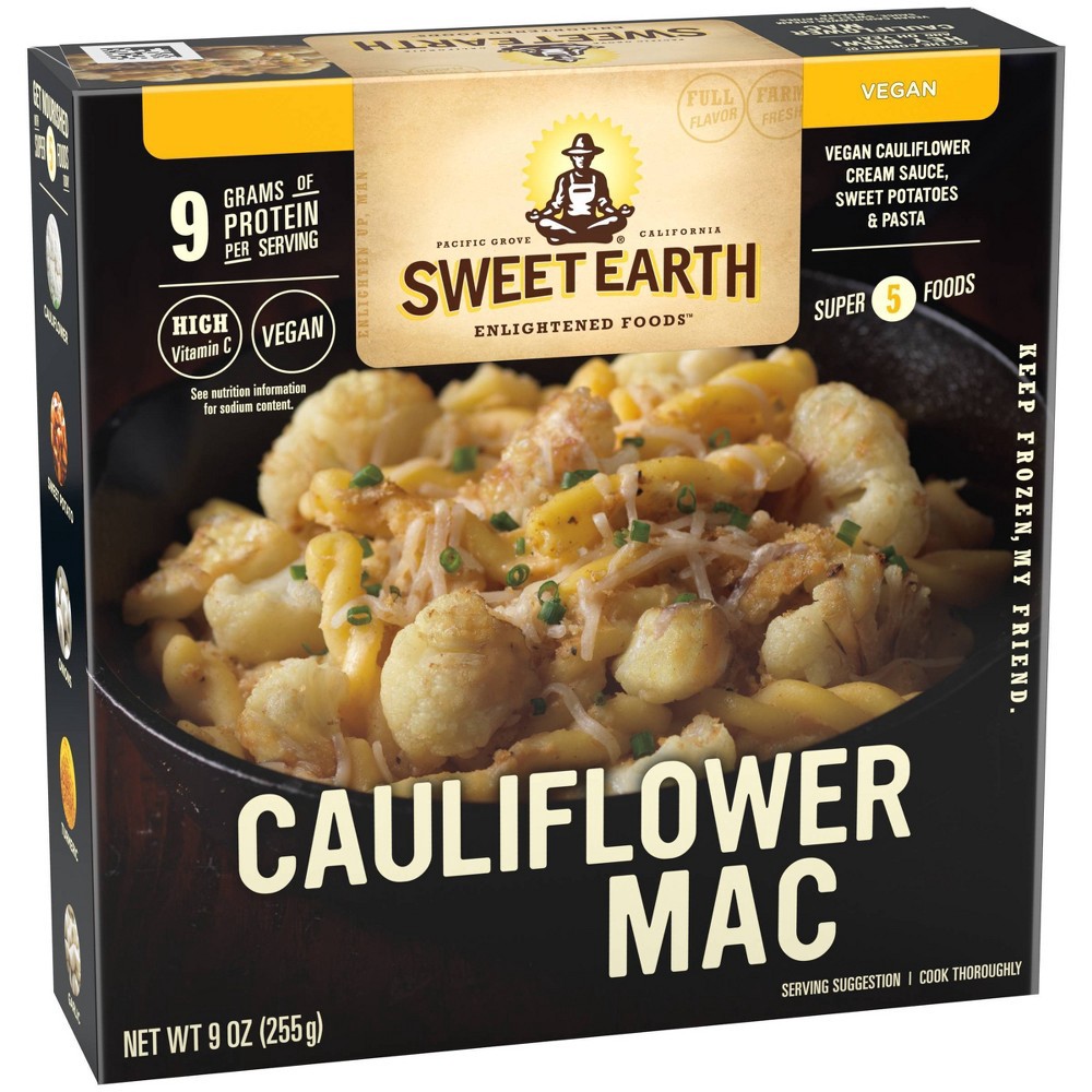 slide 13 of 17, SWEET EARTH NATURAL FOODS Sweet Earth Vegan Frozen Cauliflower Mac - 9oz, 9 oz