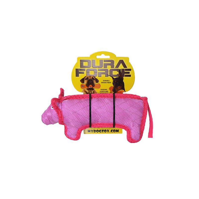 slide 1 of 5, DuraForce Pig Dog Toy - Pink - S, 1 ct