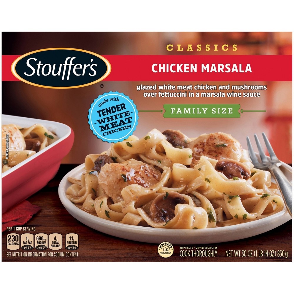 slide 11 of 11, Stouffer's Stouffers Classics Family Size Frozen Chicken Marsala, 30 oz