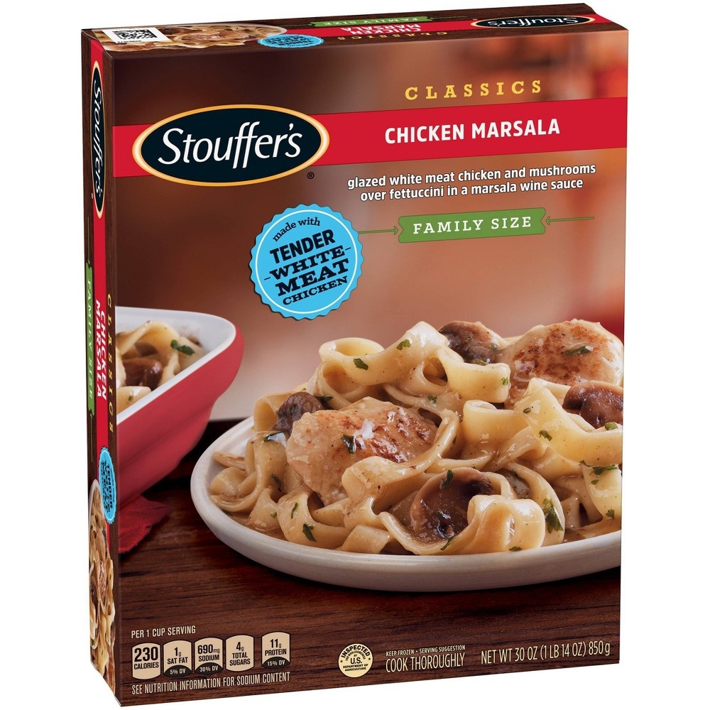 slide 6 of 11, Stouffer's Stouffers Classics Family Size Frozen Chicken Marsala, 30 oz