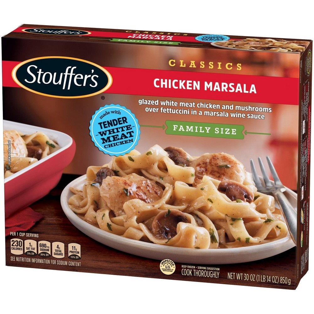 slide 7 of 11, Stouffer's Stouffers Classics Family Size Frozen Chicken Marsala, 30 oz