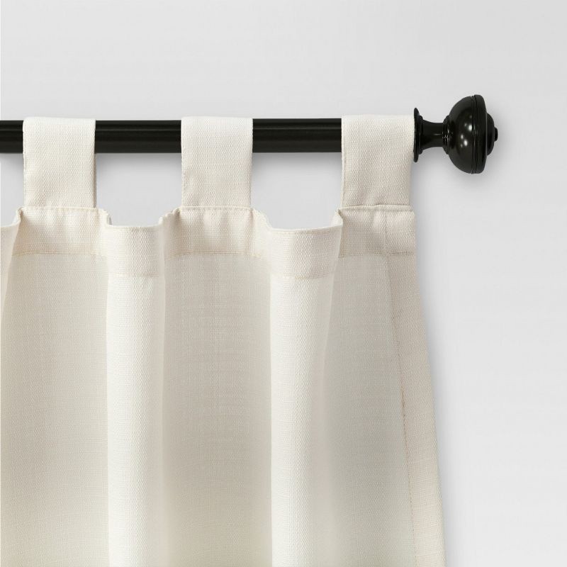 slide 2 of 2, 36"-66" Knob Curtain Rod Oil Rubbed Bronze - Threshold™: Adjustable Metal Single Rod, Dark Brown, 30lb Capacity, 1 ct