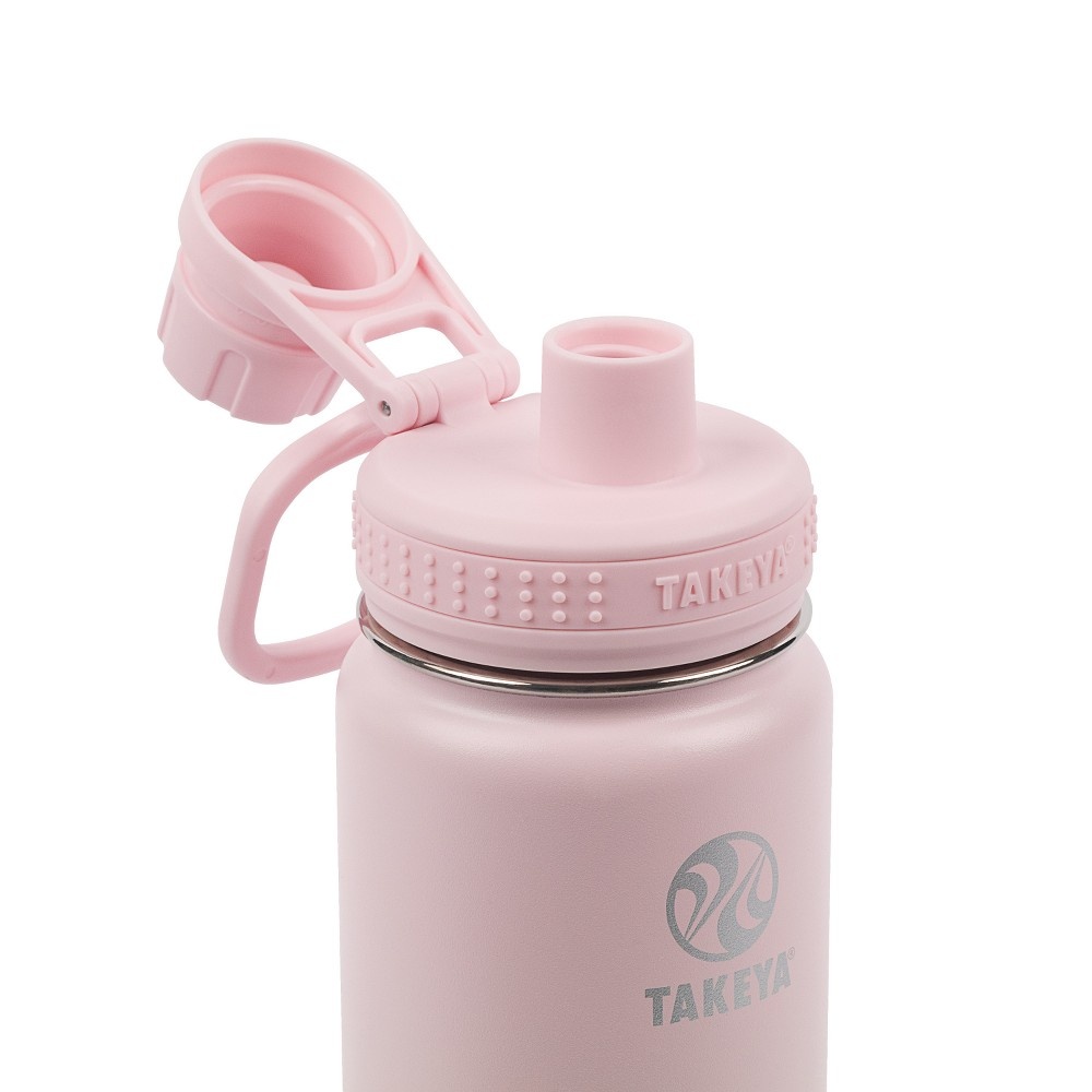 slide 2 of 5, Takeya 18oz Actives Insulated Stainless Steel Water Bottle with Spout Lid - Blush, 1 ct