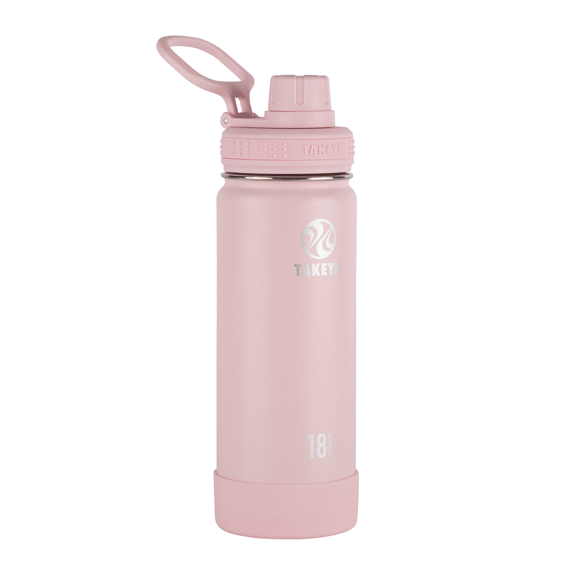 slide 1 of 5, Takeya 18oz Actives Insulated Stainless Steel Water Bottle with Spout Lid - Blush, 1 ct