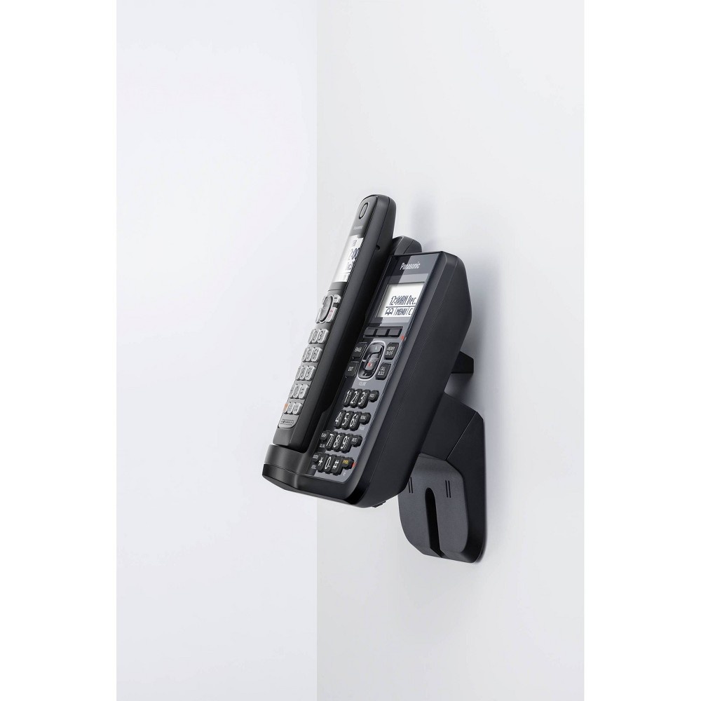 slide 3 of 5, Panasonic Cordless Phone with Digital Answering Machine and 4 Handsets - Black (KX-TGF544B), 1 ct