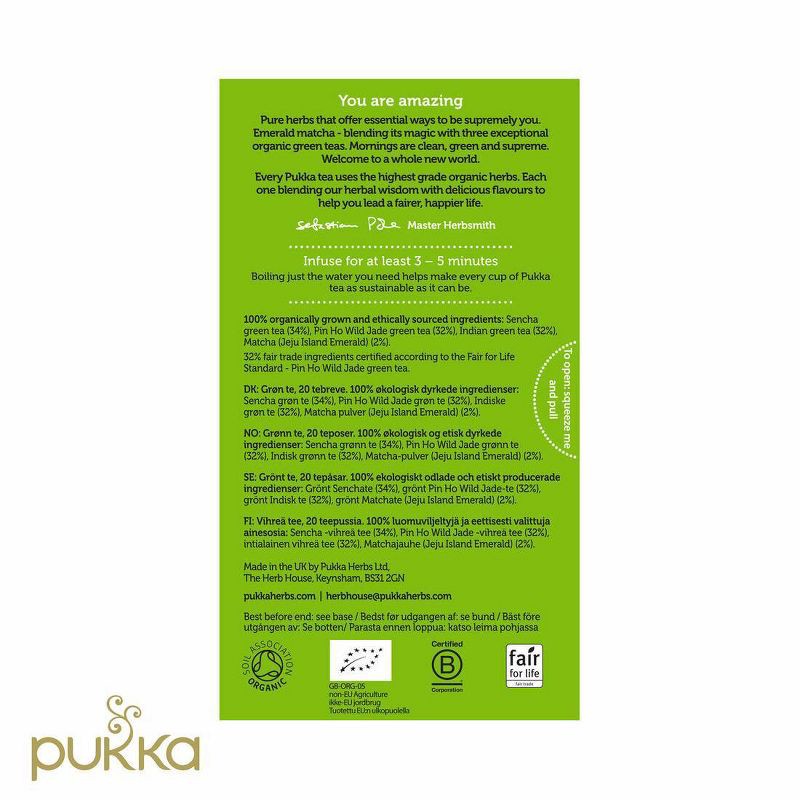 slide 4 of 6, Pukka Supreme Matcha Green Organic Tea Bags - 20ct, 20 ct