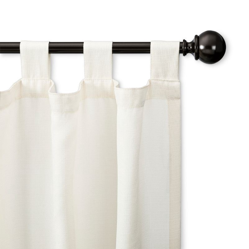 slide 2 of 3, 66"-120" Ball Double Curtain Rod Oil Rubbed Bronze - Threshold™, 30 lb