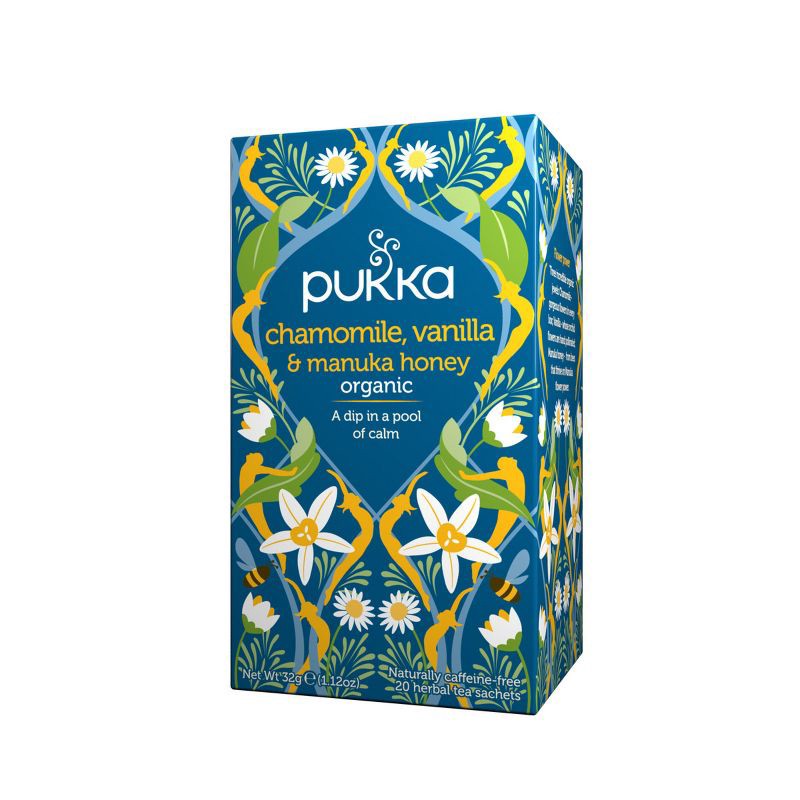 slide 4 of 4, Pukka Chamomile, Vanilla & Manuka Honey Tea Bags - 20ct, 20 ct