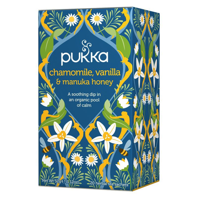 slide 1 of 4, Pukka Chamomile, Vanilla & Manuka Honey Tea Bags - 20ct, 20 ct
