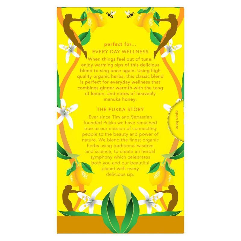 slide 3 of 4, Pukka Lemon, Ginger & Manuka Honey Tea Bags - 20ct, 20 ct