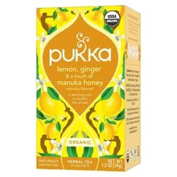 Pukka Lemon, Ginger & Manuka Honey Tea Bags - 20ct
