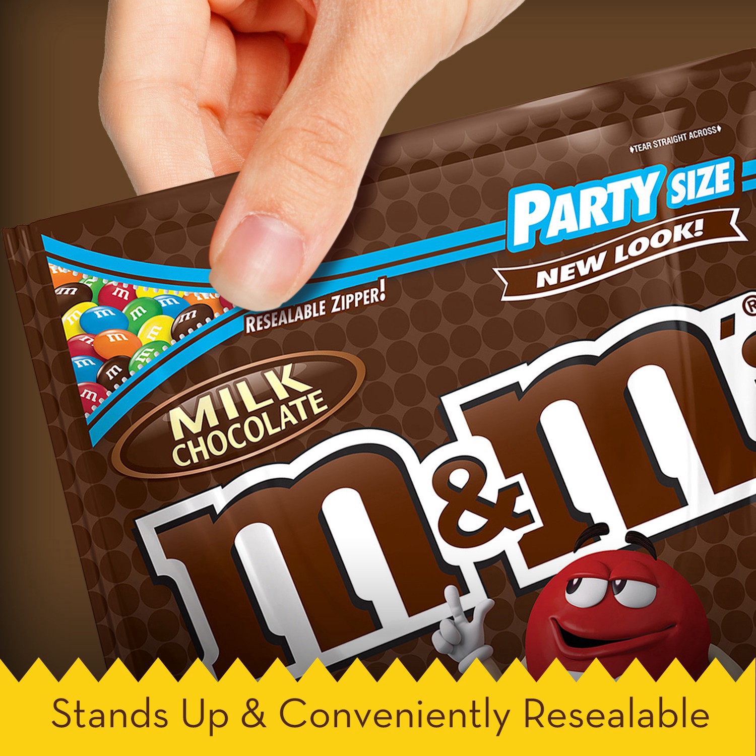 slide 5 of 7, M&M's M&M Milk Chocolate Candies Party Size, 38 oz