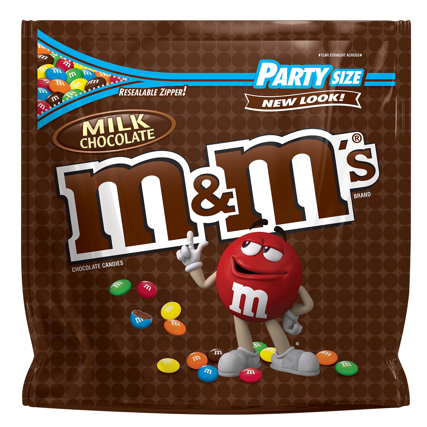 slide 1 of 7, M&M's M&M Milk Chocolate Candies Party Size, 38 oz