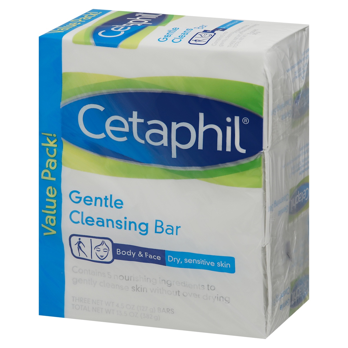 slide 3 of 9, Cetaphil Gentle Cleansing Bars, 13.5 Oz 3 Pack, 