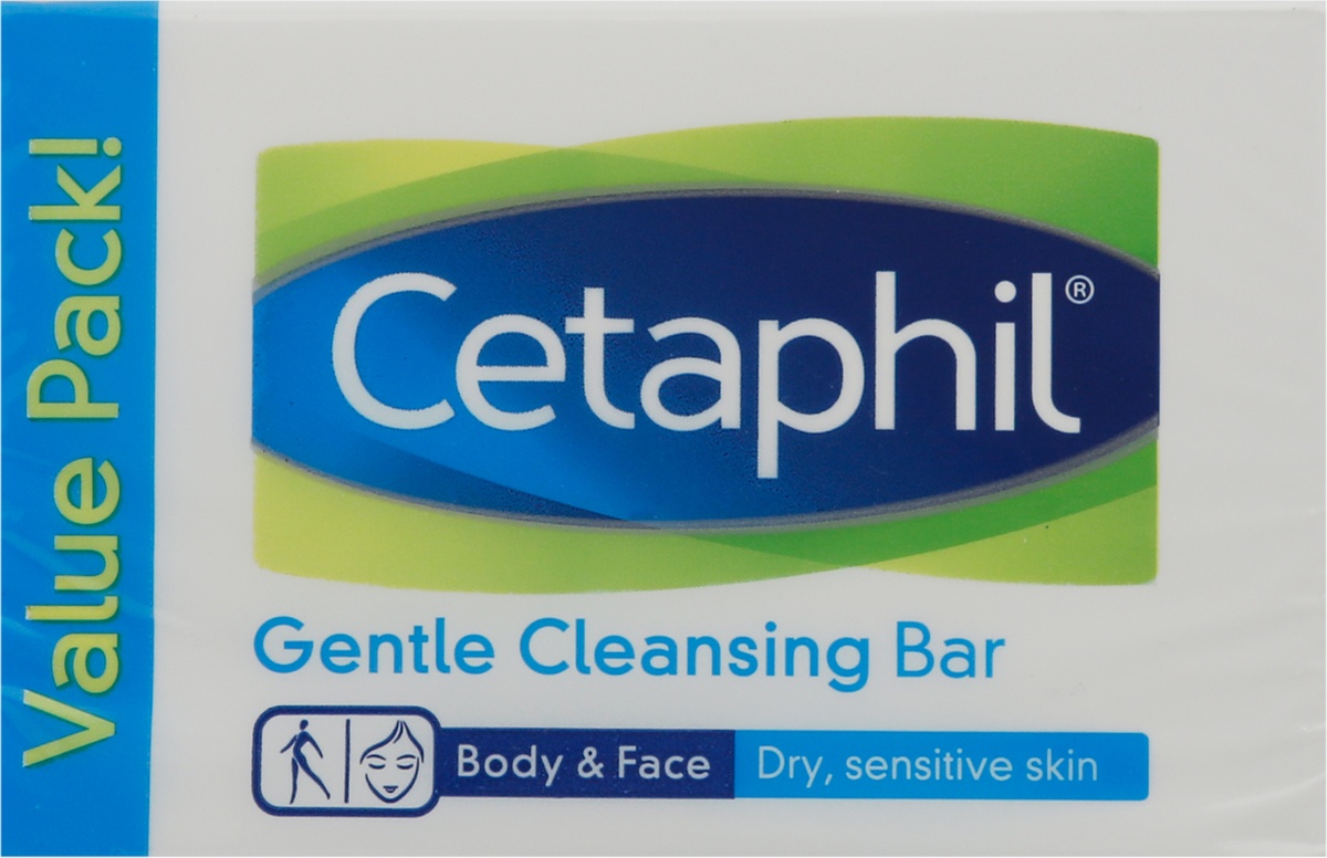 slide 5 of 9, Cetaphil Gentle Cleansing Bars, 13.5 Oz 3 Pack, 