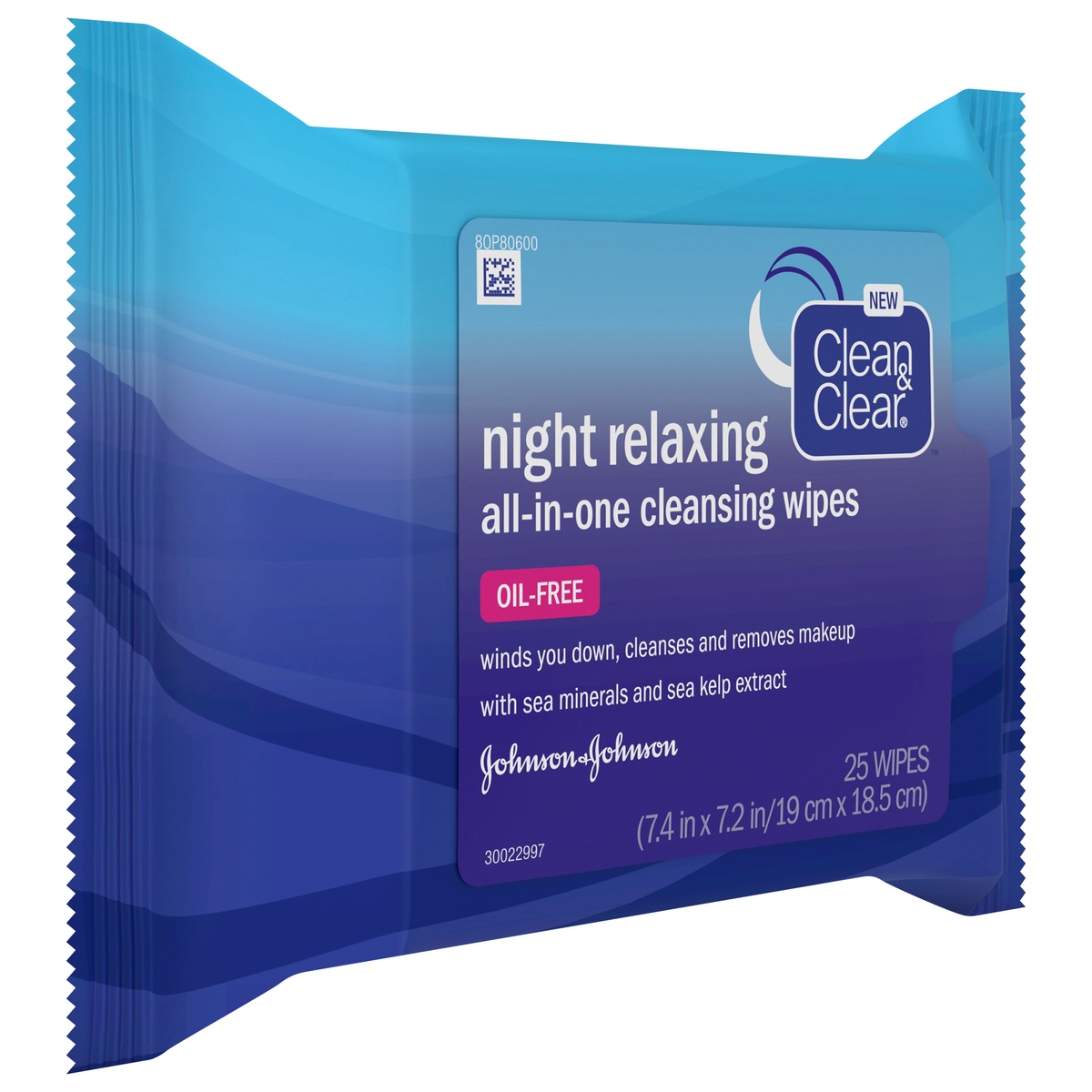 slide 3 of 7, Clean & Clear Night Relaxing All-in-One Cleansing Wipes, 25 Count, 25 ct