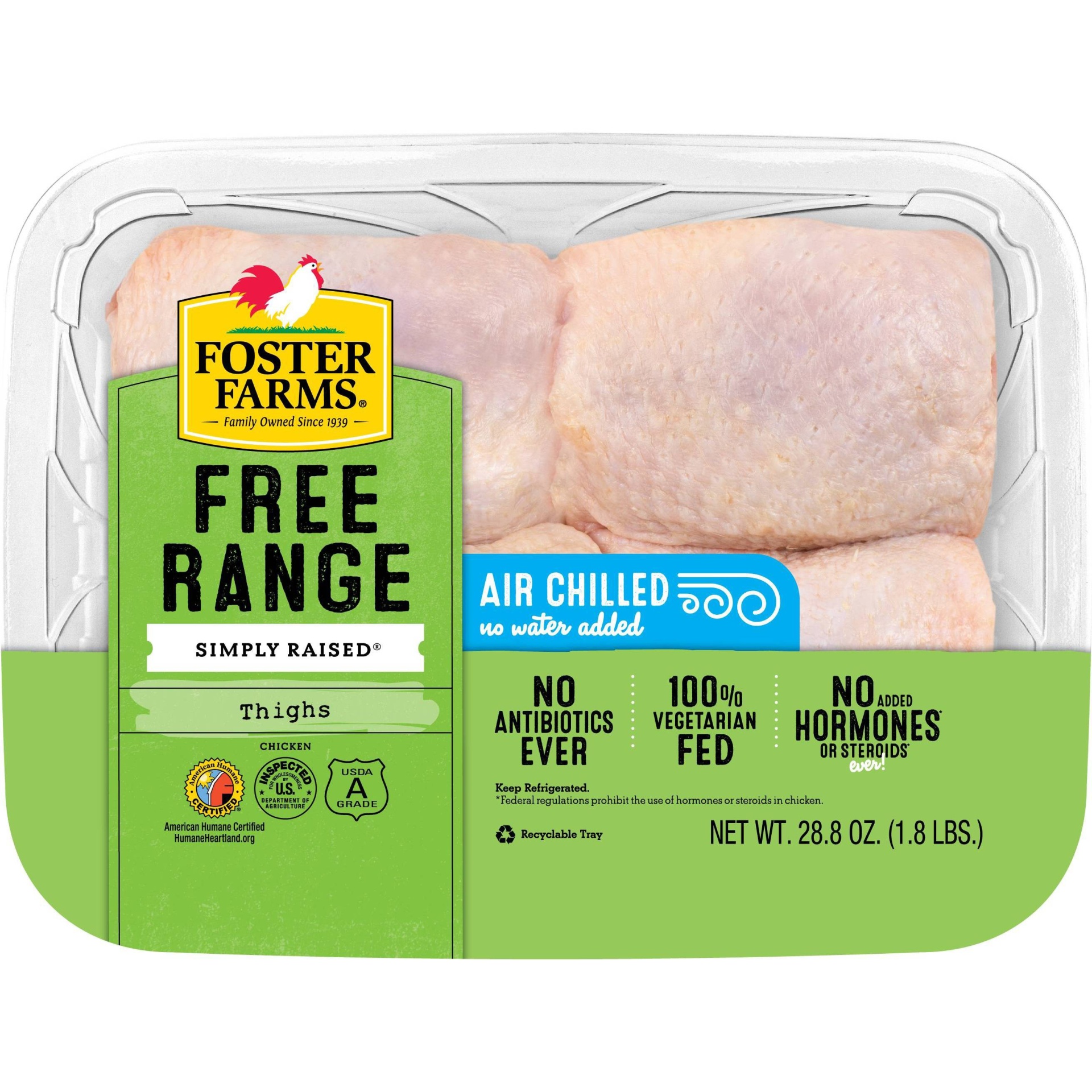 slide 1 of 3, Foster Farms Chicken Thighs, 1.8 lb