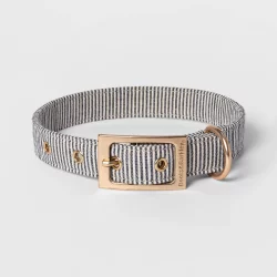 Railroad Stripe Dog Collar - L - Boots & Barkley