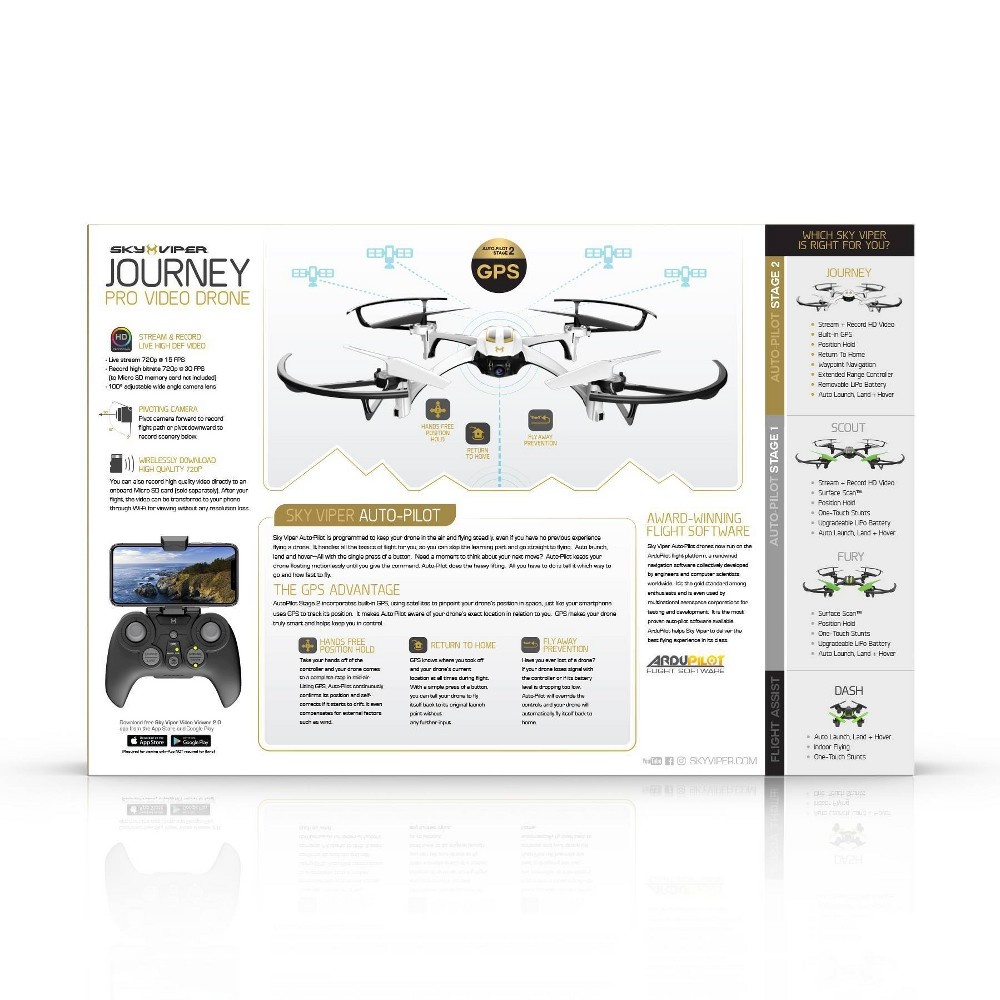 Sky Viper Journey Pro Video GPS Drone V2700 1 ct | Shipt