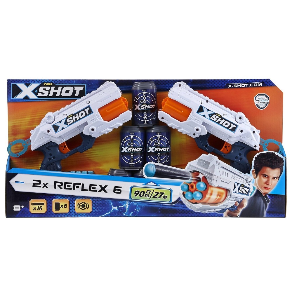 slide 2 of 6, X-Shot EXCEL Combo Pack - Blaster Reflex 6 - 2 pack by ZURU, 6 x 2 ct