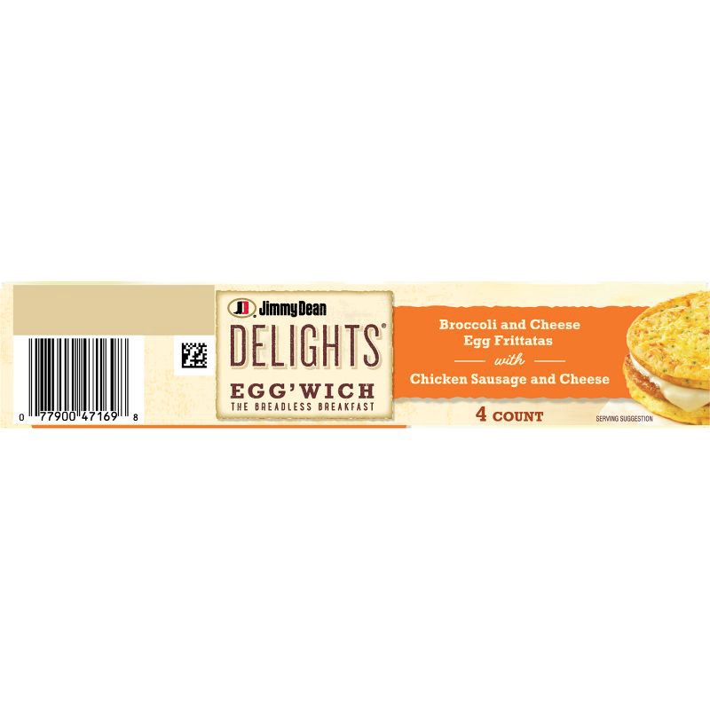 slide 9 of 10, Jimmy Dean Broccoli & Cheese Frozen Frittata Sandwich - 4ct, 4 ct