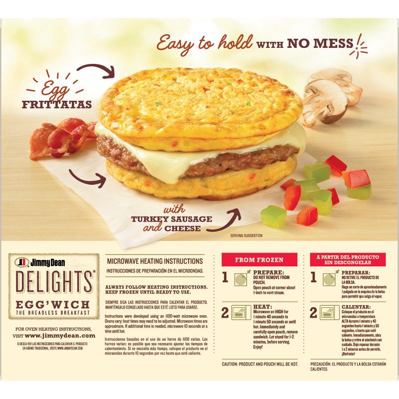 slide 2 of 9, Jimmy Dean Farmhouse Frozen Frittata Sandwich - 4ct, 4 ct