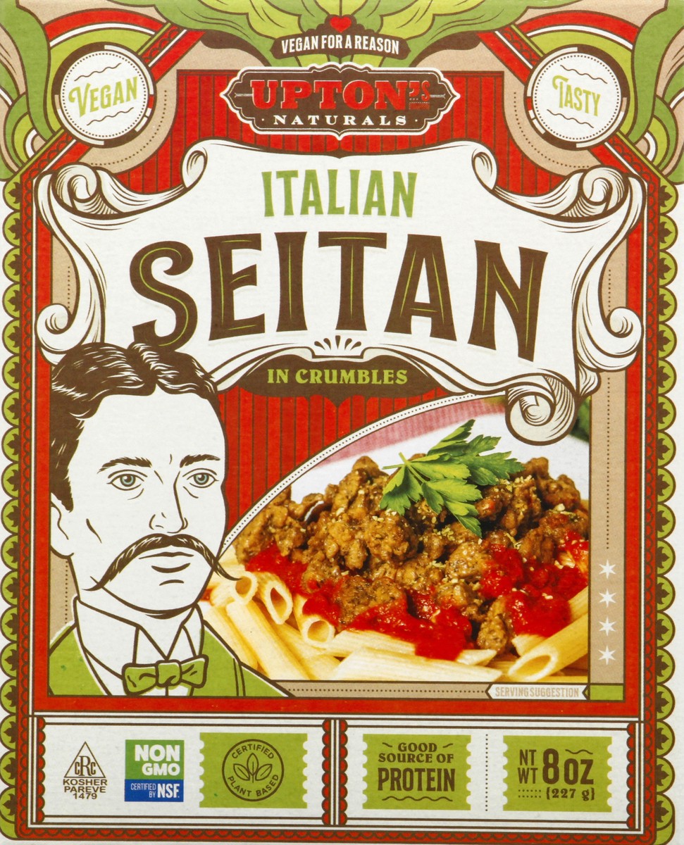 slide 1 of 9, Uptons Naturals Naturals Italian Seitan, 8 oz