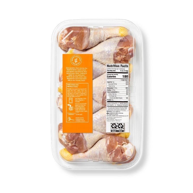 slide 2 of 3, Chicken Drumsticks Value Pack - 2.75-4 lbs - price per lb - Good & Gather™, per lb