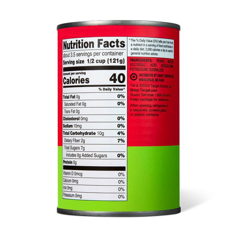 slide 2 of 3, No Sugar Added Sliced Pears - 14.5oz - Market Pantry™, 14.5 oz