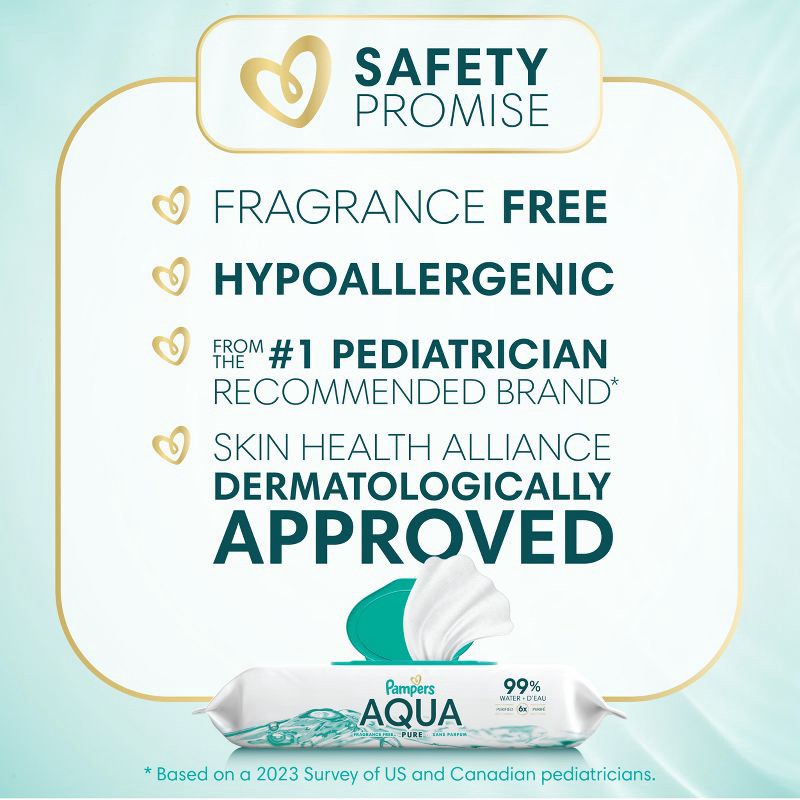 slide 7 of 16, Pampers Aqua Pure Baby Wipes - 56ct, 56 ct