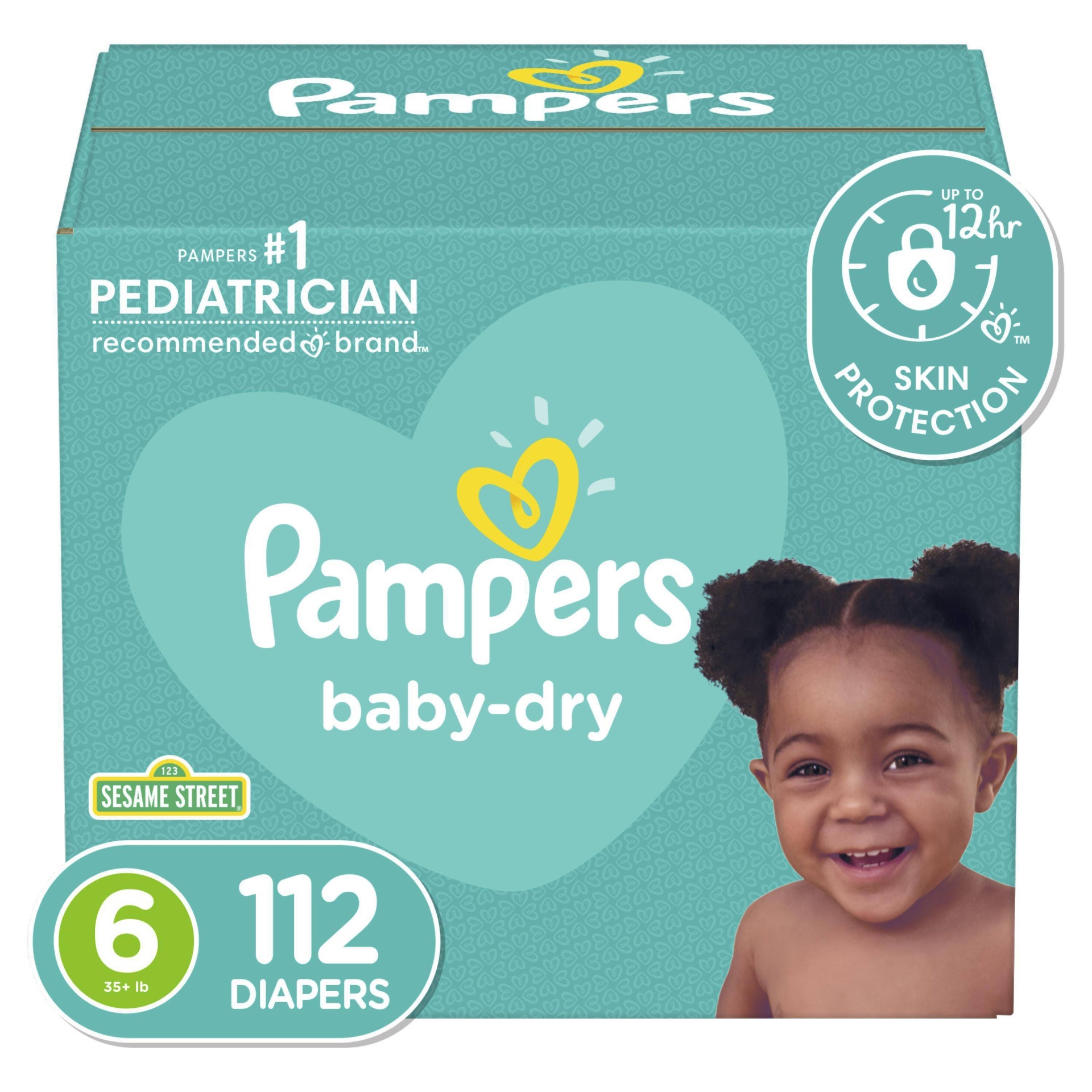 slide 1 of 12, Pampers Baby Dry Diapers Enormous Pack - Size 6 - 112ct, 112 ct