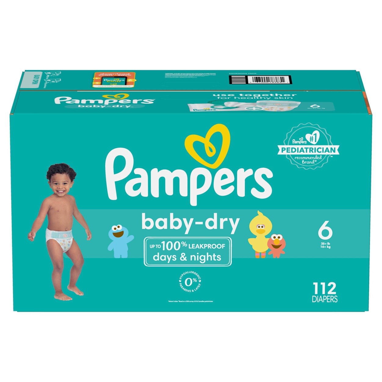 slide 8 of 9, Pampers Baby Dry Diapers Enormous Pack - Size 6 - 112ct, 112 ct