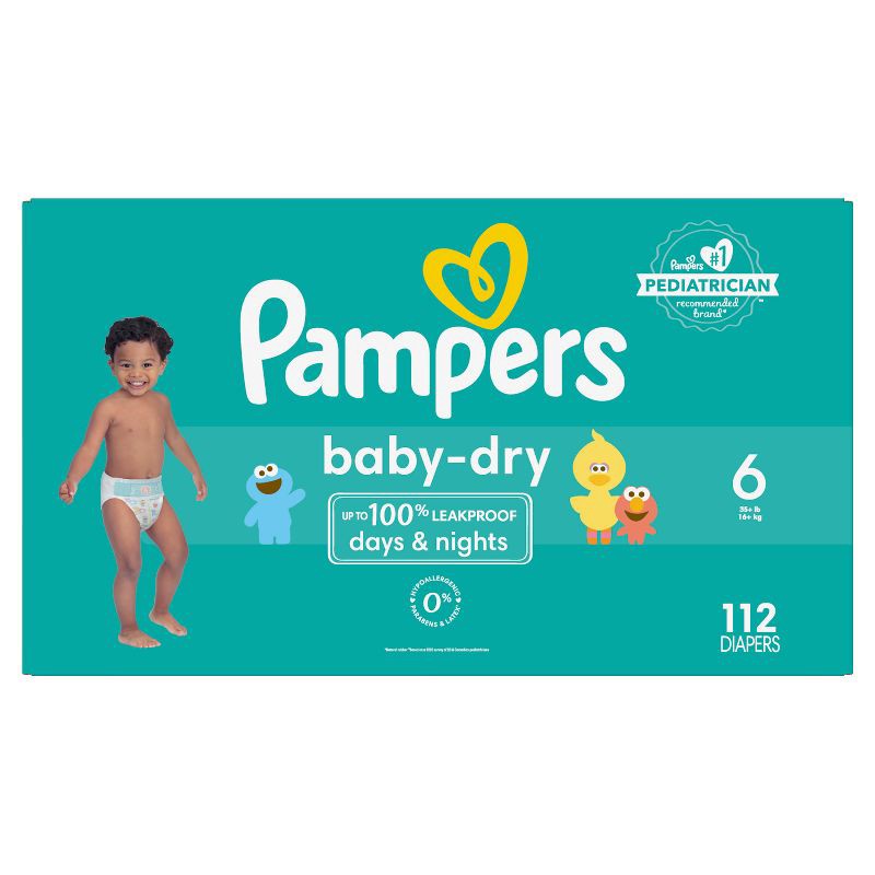 slide 11 of 15, Pampers Baby Dry Diapers Pack - Size 6 - 112ct, 112 ct