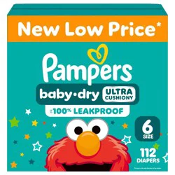 Pampers Baby Dry Diapers Pack - Size 6 - 112ct