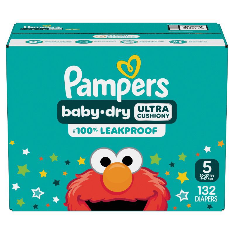 slide 15 of 16, Pampers Baby Dry Diapers Pack - Size 5 - 132ct, 5 x 132 ct