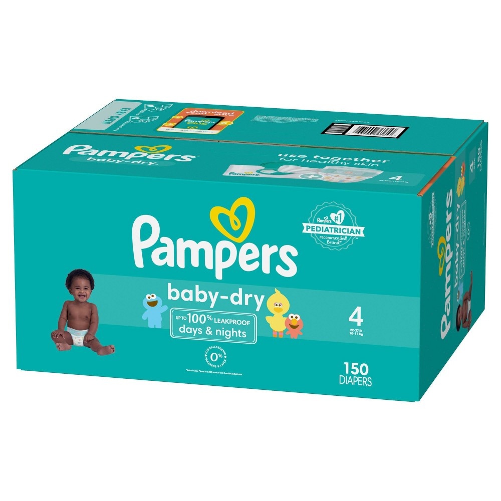 slide 12 of 12, Pampers Baby Dry Diapers Enormous Pack - Size 4 - 150ct, 150 ct
