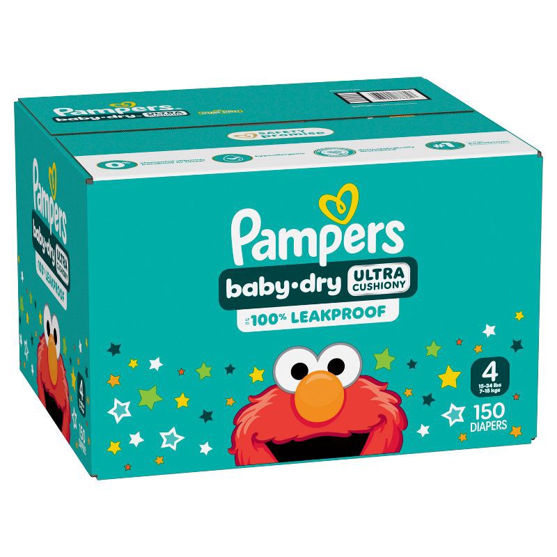 slide 14 of 16, Pampers Baby Dry Diapers Pack - Size 4 - 150ct, 4 x 150 ct