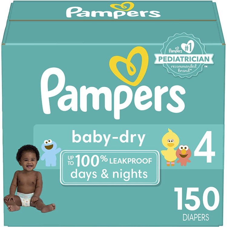slide 1 of 9, Pampers Baby Dry Diapers Enormous Pack - Size 4 - 150ct, 150 ct