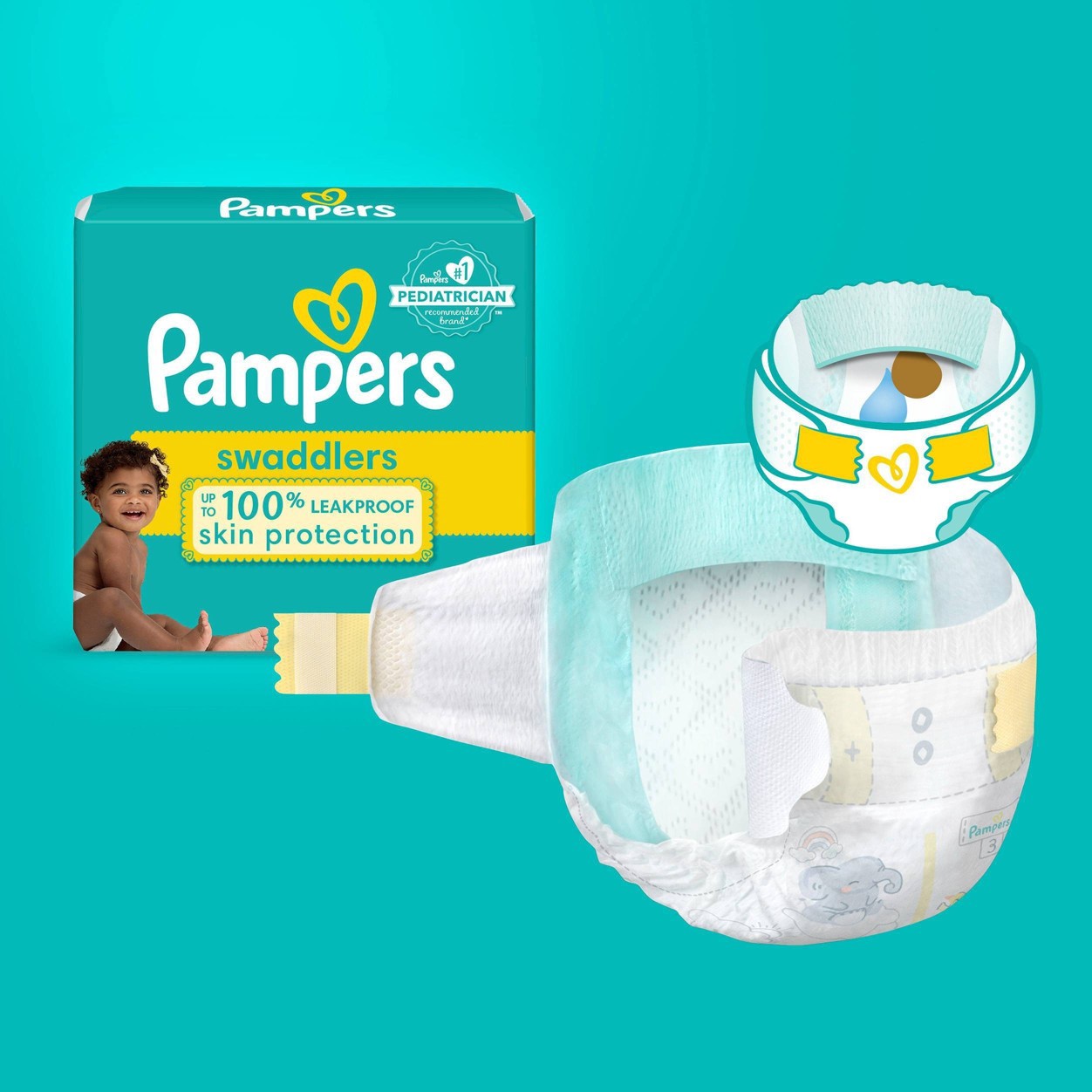 slide 4 of 6, Pampers Swaddlers Active Baby Diapers Enormous Pack - Size 2 - 148ct, 2 x 148 ct