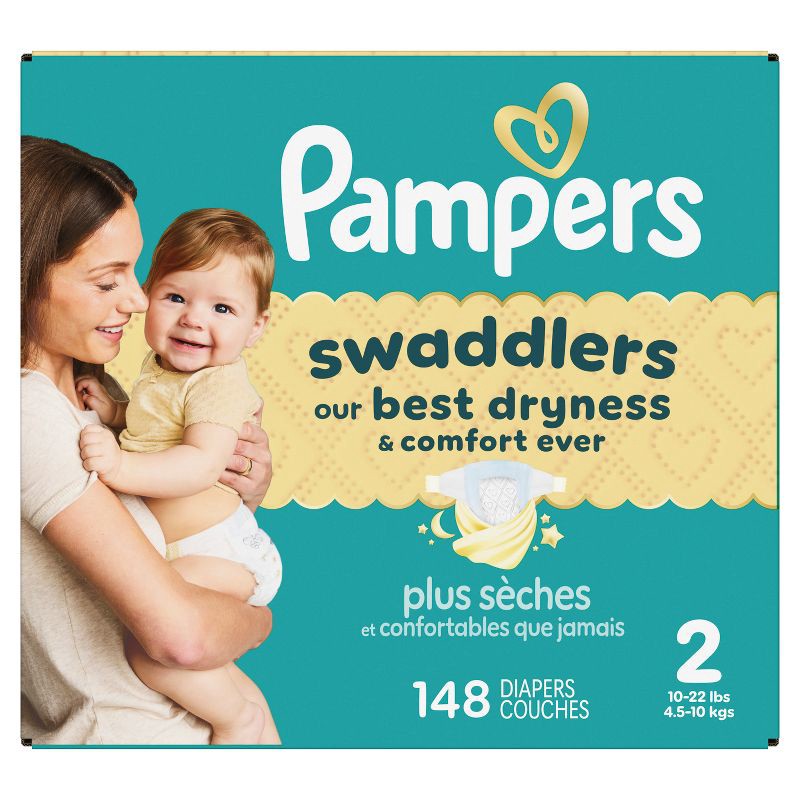 slide 16 of 16, Pampers Swaddlers Sensitive Disposable Diapers - Size 2 - 148ct, 2 x 148 ct