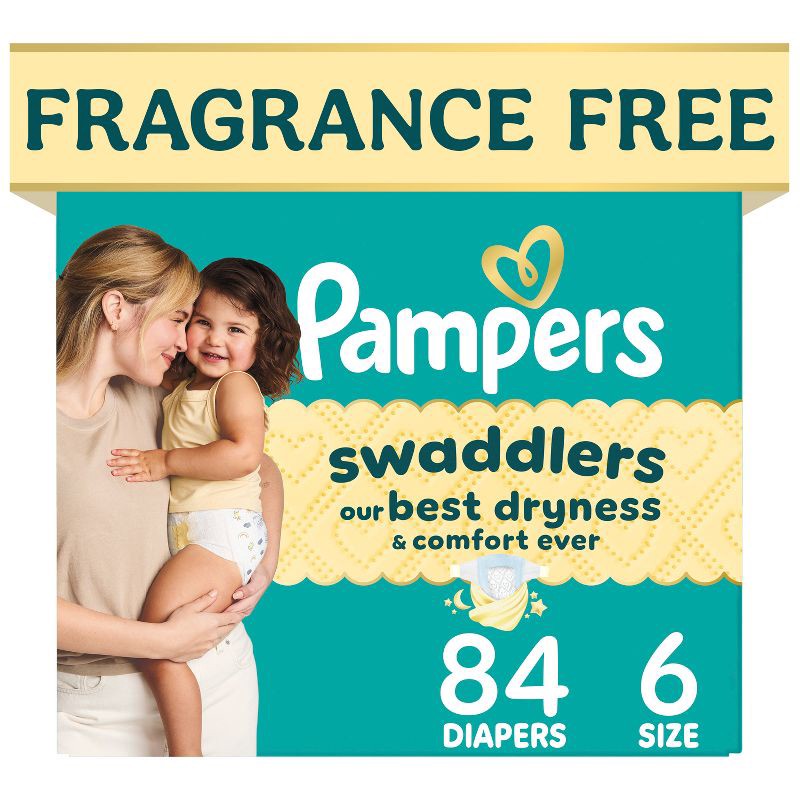 slide 1 of 16, Pampers Swaddlers Sensitive Disposable Diapers - Size 6 - 84ct, 6 x 84 ct