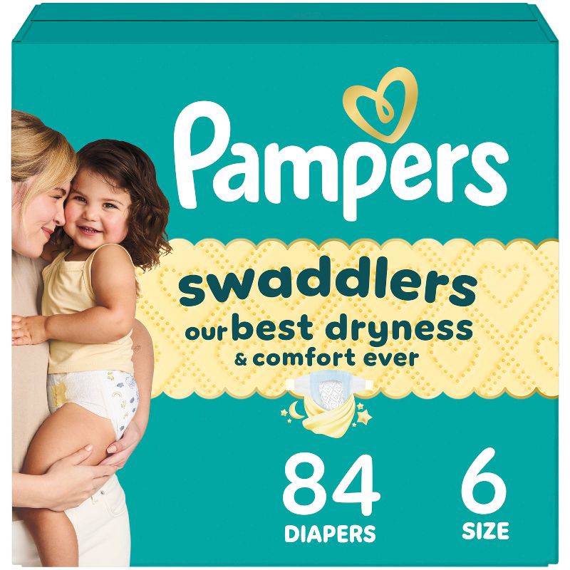 slide 1 of 16, Pampers Swaddlers Sensitive Disposable Diapers - Size 6 - 84ct, 6 x 84 ct