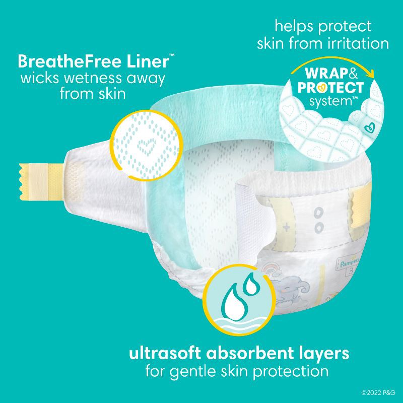 slide 7 of 15, Pampers Swaddlers Active Baby Diapers Enormous Pack - Size 6 - 84ct, 84 ct