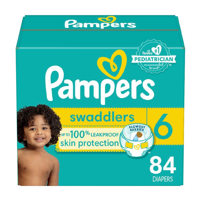 slide 1 of 15, Pampers Swaddlers Active Baby Diapers Enormous Pack - Size 6 - 84ct, 84 ct